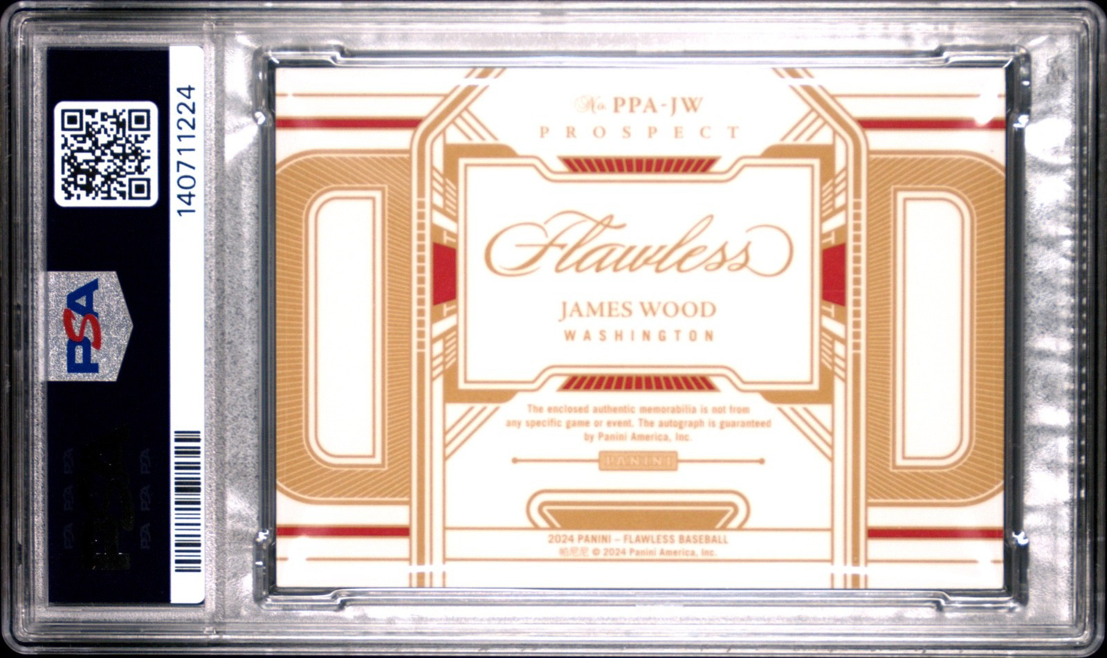 🔥 JAMES WOOD - PATCH, ON-CARD AUTO /20! - 🔥 2024 PANINI FLAWLESS view 2