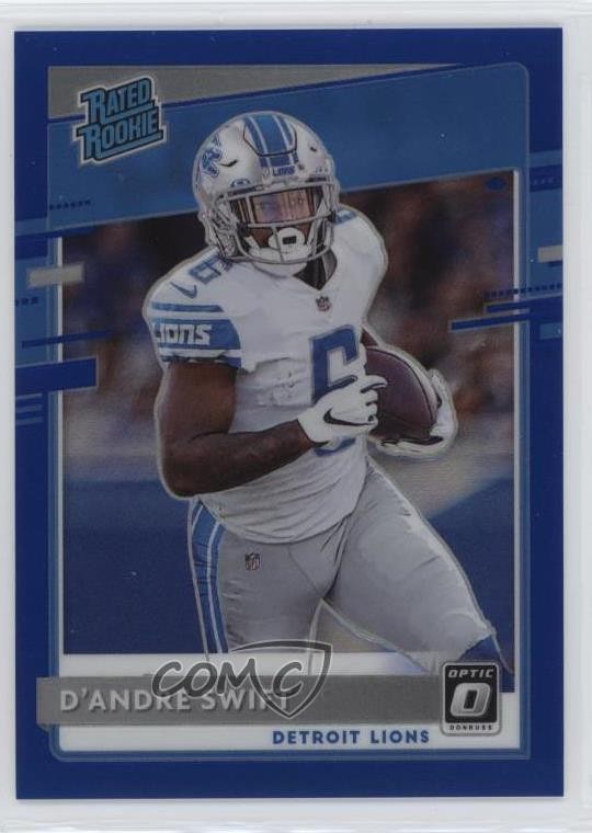 2020 Donruss Rated Optic Preview Blue Prizm 76/125 D'Andre Swift Rookie RC 0wg1