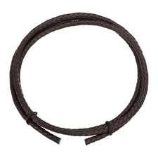 Braided Leather Cord, 6mm 1.1 Yard for Jewelry Making, Dark Brown, 1m