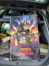 Vintage Nike Godzilla vs Charles Barkley 1992 NBA Suns Poster RARE 23"x35"