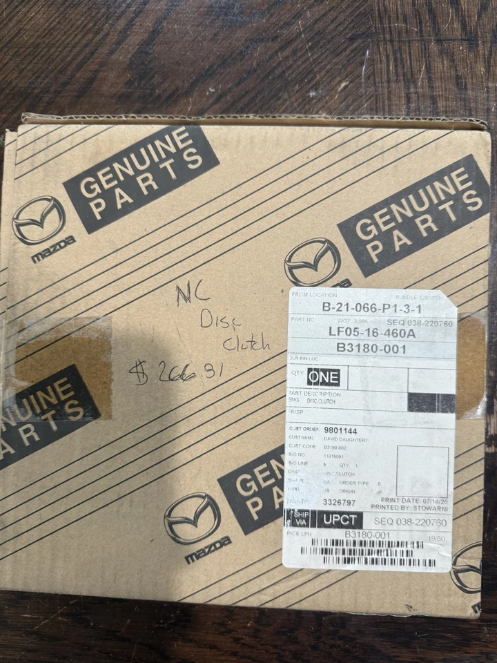 LF05-16-460A Mazda miata NC OEM Clutch Disk - Image 4 of 4