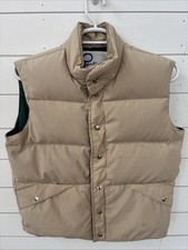 VTG Penfield Beige Outdoors Goose Down Puffer Vest Mens Large Snap USA MADE