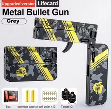 2.0 Upgraded Lifecard Alloy Folding Gun Toy Soft Bullet Blaster Shooting Model P