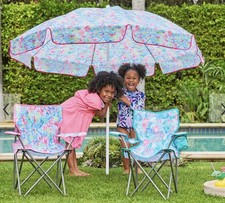 NWT Pottery Barn Kids Lilly Pulitzer Beach Family Umbrella In Mermaid Cove