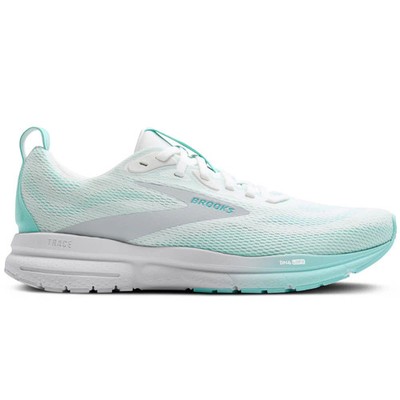 Women's Brooks Trace 4, Bright White/Limpet/Black, 5.5 B Medium US
