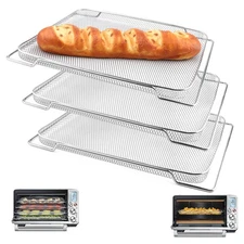 3 Pcs Air Fryer Basket for Breville Smart Oven Air Fryer Pro,16.5"D x 11.8"W ...