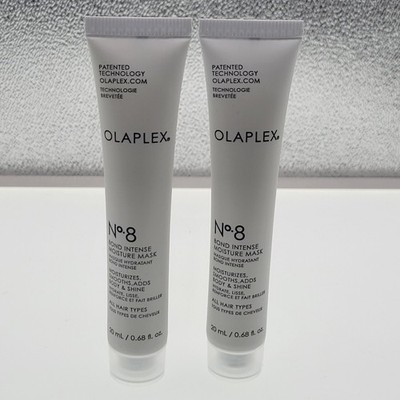 Lot x2 Olaplex No. 8 Bond Intense Moisture Hair Mask (0.68 Oz each) Mini Travel 