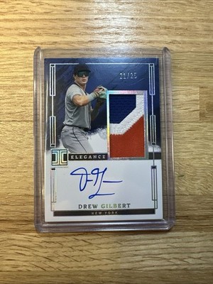 2024 PANINI IMPECCABLE DREW GILBERT ELEGANCE PATCH AUTO # d 21/25 #EPJ-DG Mets