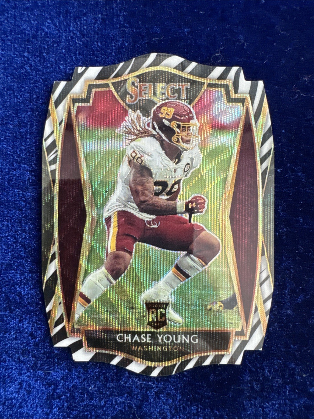 2020 Select Premier Level Zebra Die Cut Chase Young