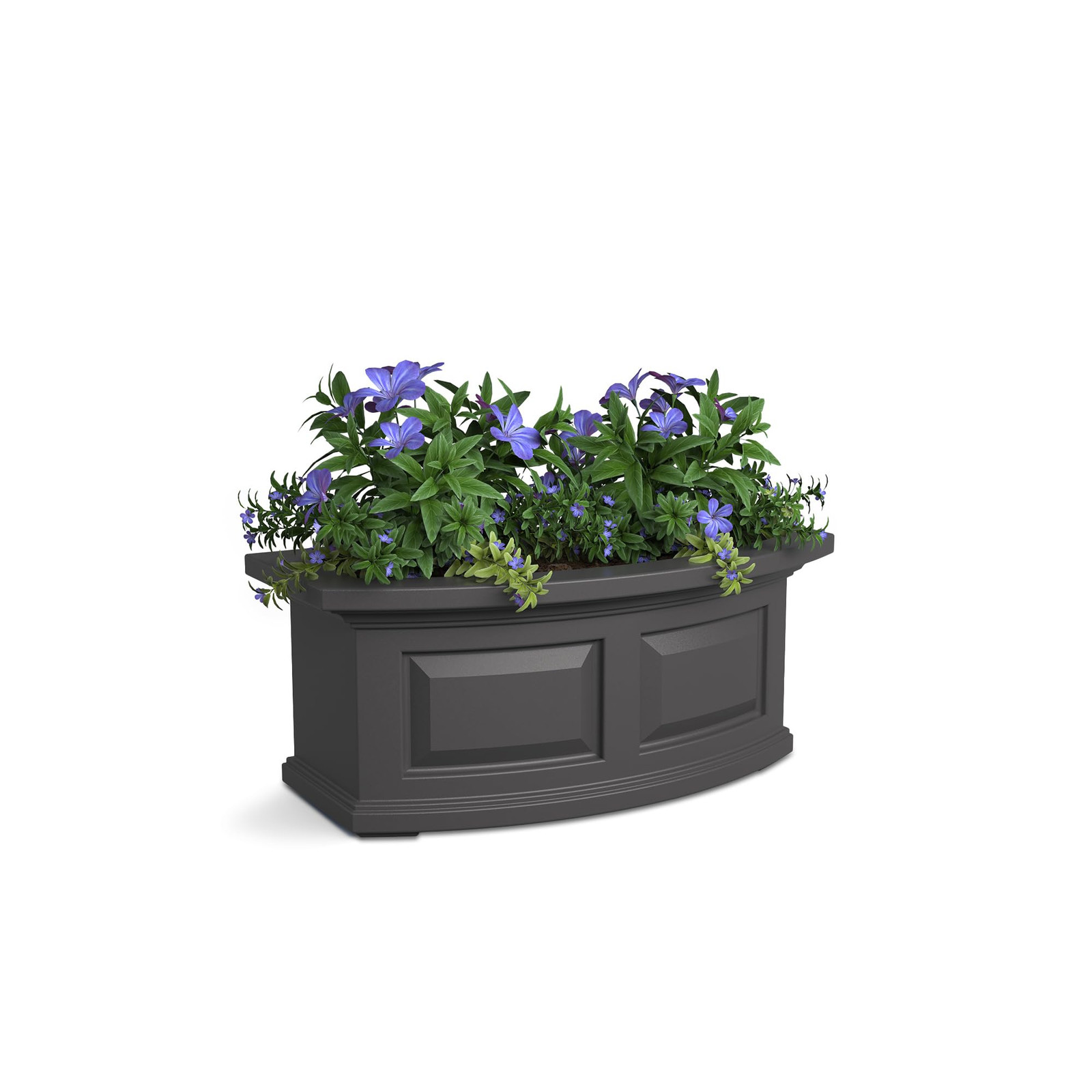 Inc. Nantucket 2ft Window Box - Graphite Grey - 24in L x 11.5in W x 10in H - ...