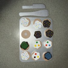 Melissa Doug Slice And Bake Wooden Cookie Set Pretend Play Kitchen Learning