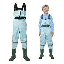 HISEA Kids Chest Waders Youth Fishing Waders for Toddler Children Waterproof Hun
