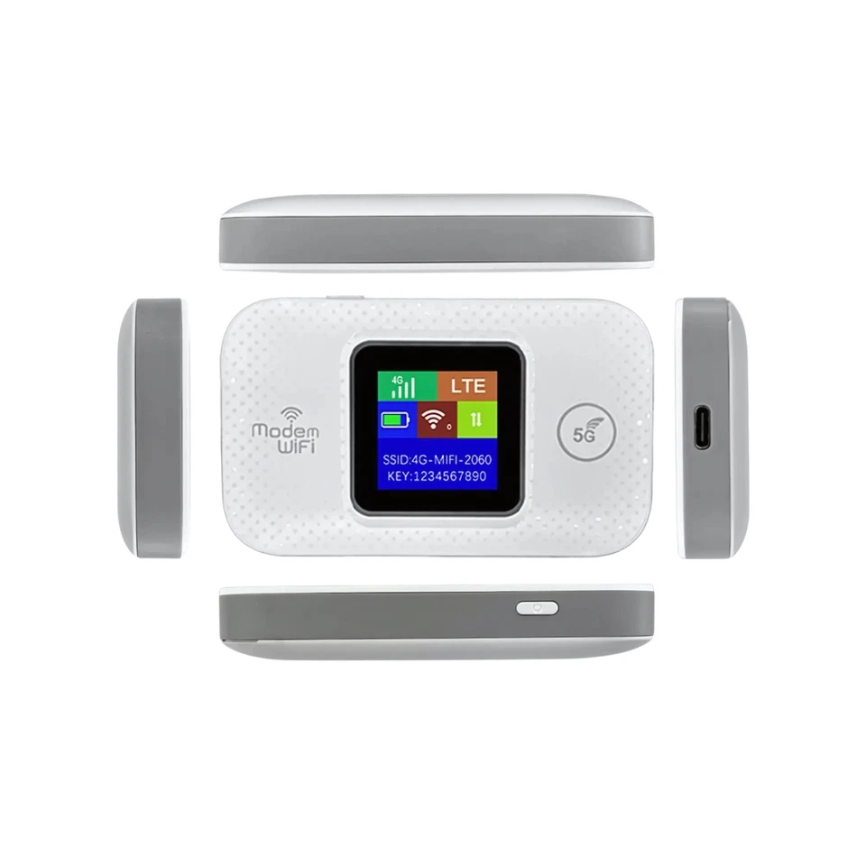 MODEM ROUTER WIFI PORTATILE GSM SIM 4G/5G MF688 300MBPS MOBILE CON DISPLAY LED - Immagine 3 di 4