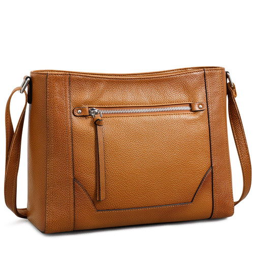 Medium Women Genuine Leather Crossbody Bags Cowhide Shoulder Handbag Ladies P...