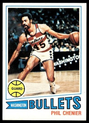 1977-78 Topps White Back Card Basketball Phil Chenier Bullets #55 EX-MT+