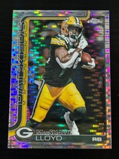2025 Topps Chrome Football MarShawn Lloyd Green Bay Pulsar Refractor Rookie