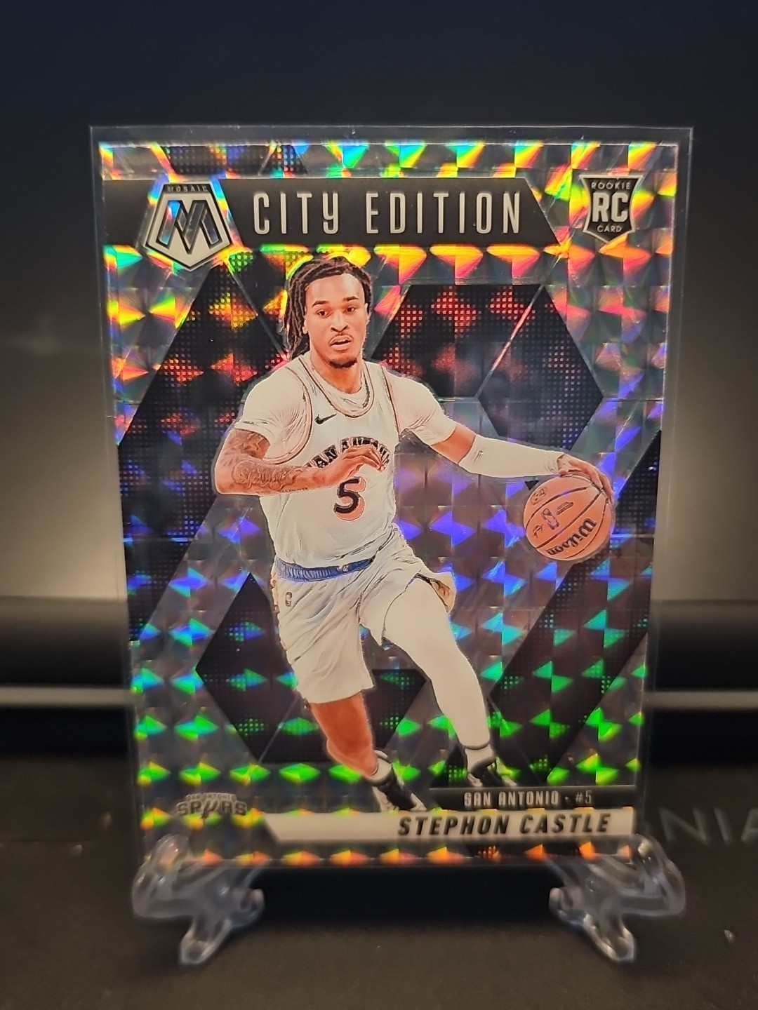 2024-25 Panini Mosaic - City Edition Stephon Castle #290 Mosaic Prizm (RC)