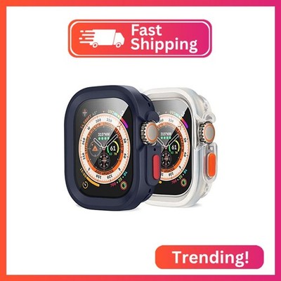 Amizee 2 Pack Rugged Case Compatible with Apple Watch Ultra 2/Ultra 49mm Case, S