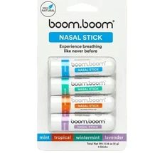 BoomBoom Nasal Stick 4-Pack — Enhance Breathing + Boost Focus — Breathe Vapor