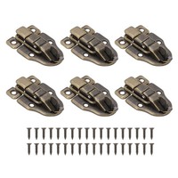 Kleiner Metallkasten Knebelverschluss,6Er Pack Entenschnabel-Hasp,Bronze