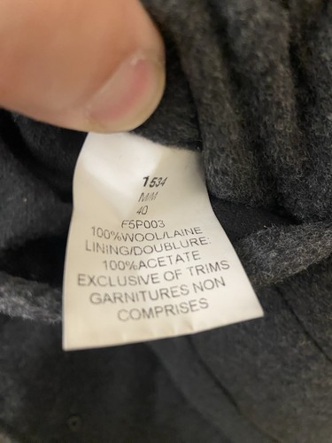 Cardinal Of Canada Luxury Wool Charcoal Black Jacket Men's Size M Designer - Picture 3 of 7