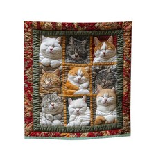 Throw Blanket Adorable Warm Cat Print Pattern Flannel Blanket