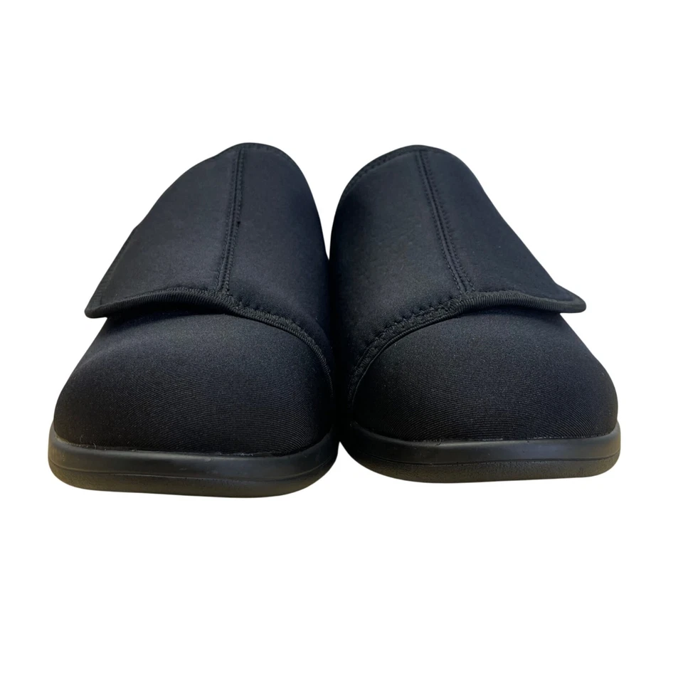 Propét Men’s Black Adhesive Closure Cushion Foot Slippers Size 10 - New - Image 2 of 4