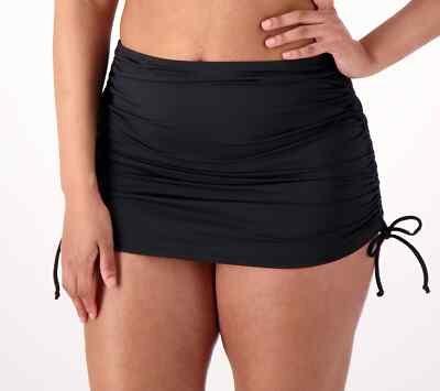 Jantzen Side Tie Over-Skirt Black Size Regular 10 A599575
