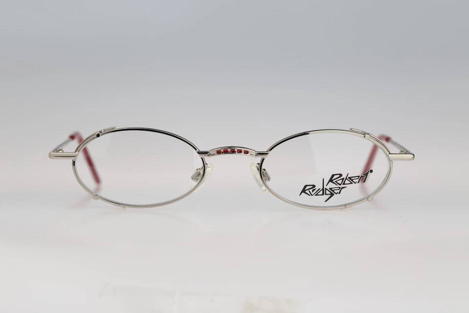 Robert Rudger 2090 248 K7, marcos de gafas ovalados plateados vintage años 90 Nuevo de Lote Antiguo Foto 4 de 4