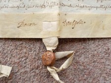 1636 Norfolk Walpole family of Houghton Vellum Deed Document Indenture