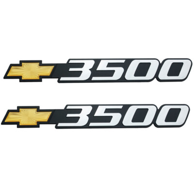2x Front Door Bowtie 3500 Emblems Logo Badge 1988 - 2001 15551238 Chrome