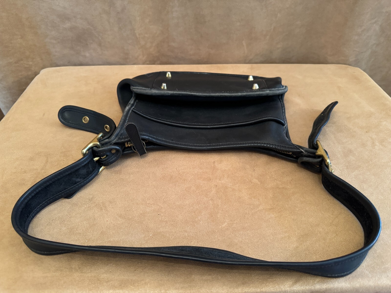 Vintage COACH Janice Saddle Bag 9966 Black adjustable strap w hangtag Bag image 5