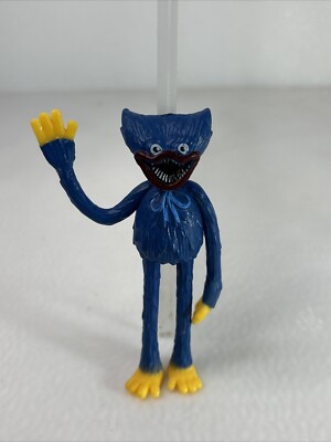 Poppy Playtime Blue Huggy Wuggy Rare PVC figure 3.75  Waving Toy cake Topper
