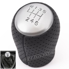 für NISSAN QASHQAI +2 J10 SCHALTKNAUF 6 GANG SCHALTHEBEL SCHALTKNOPF LEDER KNAUF