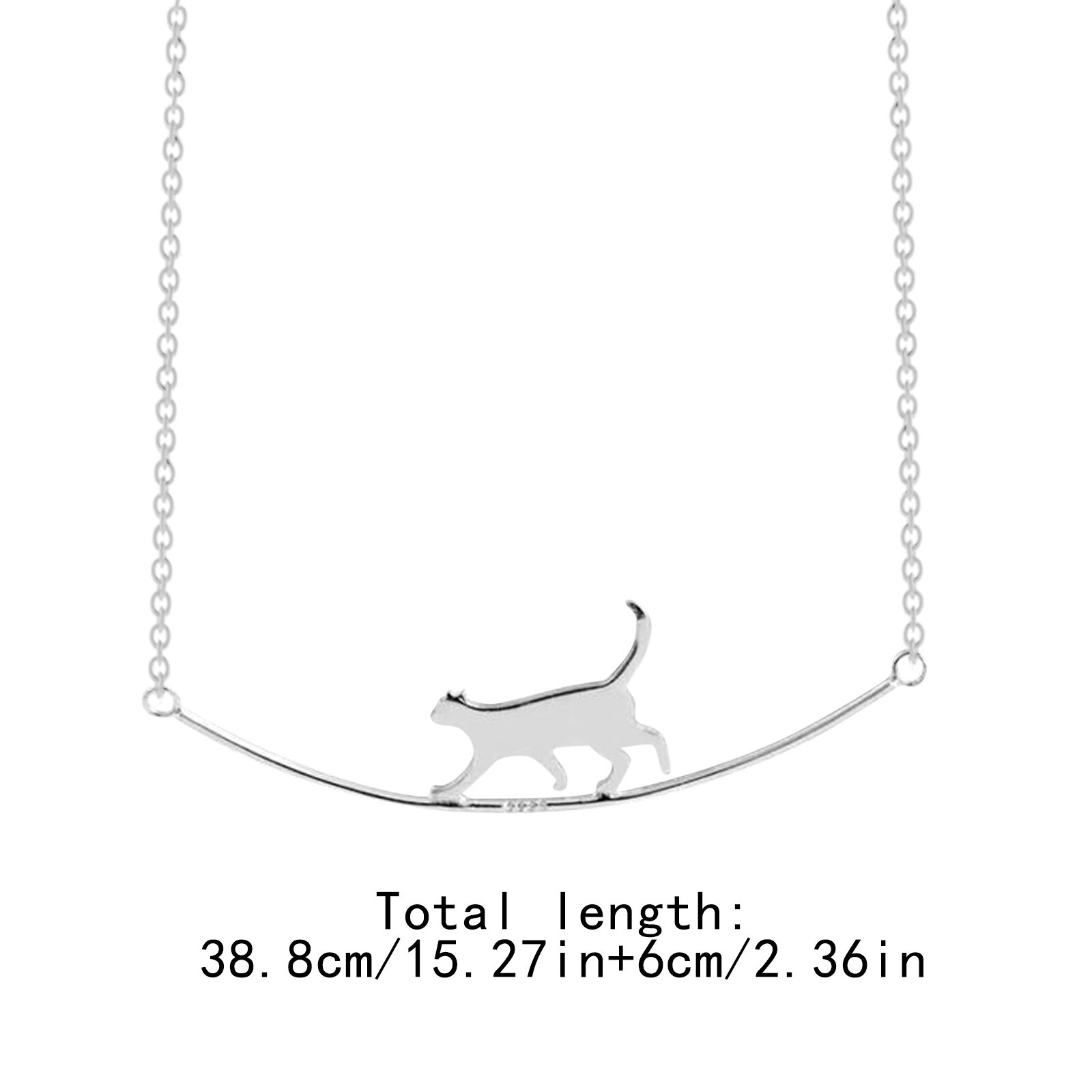 Cute Climbing Cat Pendant Necklace Jewelry Cool Fresh Collarbone Chain