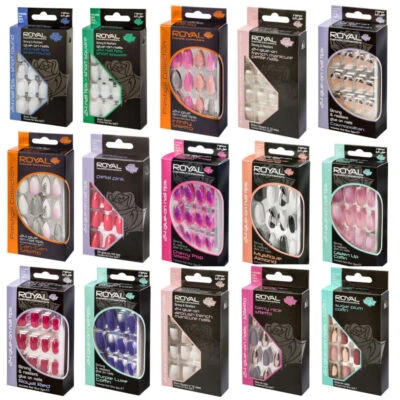 Royal Cosmetic 24 glue on nails Full Coverage + Glue, False Nails - CHOOSE SHADE