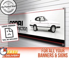 Ford Capri 2.8i (white) banner for WORKSHOP, Garage, Showroom