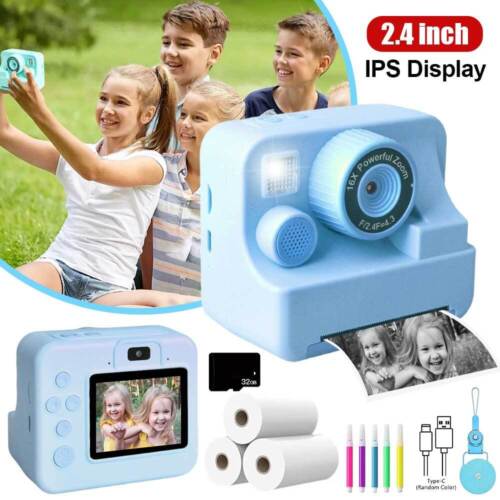 1080P Instant Print Camera for Kids, Christmas Birthday Gifts for Girls Boys