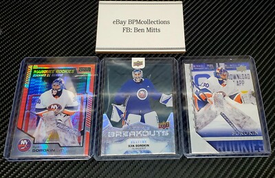 2020-21 Ilya Sorokin Rookie Lot - Islanders  Breakouts /100 Platinum Prism /199