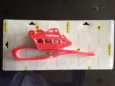 HONDA CRF 450 R 2017- 2018 KETTENBLOCK FÜHRUNG SLIPPER SLIDE SET KIT ROT