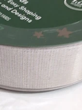 Member's Mark Wired Edge Premium  Ribbon, 1.5" Wide x 50 Yards, Cream/Gold 