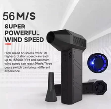 138000RPM 56m/s Mini Jet Turbo Fan Electric Air Blower Duster Cleaner W/battery