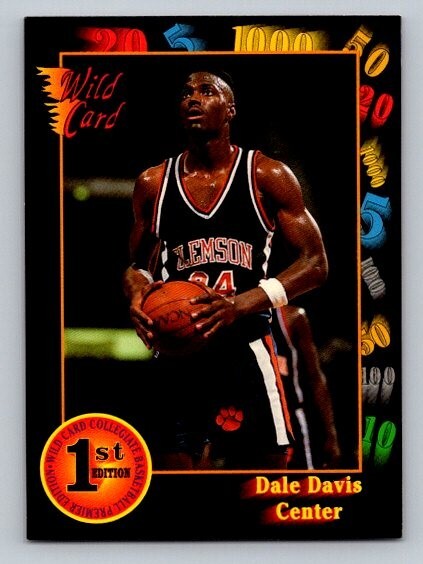 1992 Wild Card Collegiate Dale Davis #14 Clemson Tigers