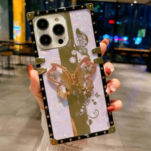 For Various Phone Mirror Shell Case Butterfly Holder Shockproof Cover Back Stand - Picture 19 of 19