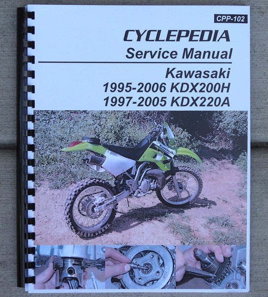 1995-2006 Kawasaki KDX200 KDX220 KDX 200 220 Two-Stroke Service