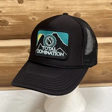 Total Domination Hat Cap Snapback Black Trucker Mesh Outdoors Adjustable Mens