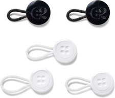 Extensores el sticos para cuello de camisa C2 - Paquete de 5 botones para cuello