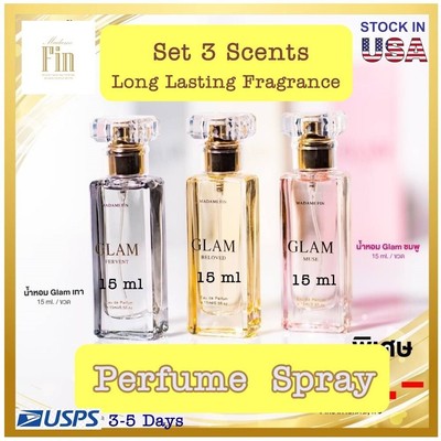 3x Madame Fin Perfume GLAM Eau de Parfum Spray Long Lasting Fragrance size 15 ml