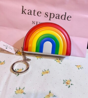 【新品・正規品】 Kate spadeレインボー クッキー コイン パース Kate Spade New York Rainbow Coin Purse K7157 Leather