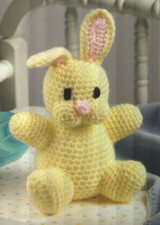 HARVEY THE BUNNY 6" STUFF ANIMAL TOY CROCHET PATTERN INSTRUCTIONS